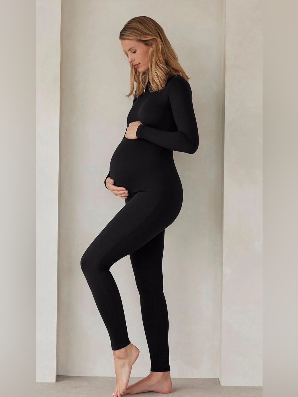 Bumpsuit Penelope Unitard One Piece Maternity Jumpsuit Black Size S Pregnancy - Picture 2 of 16